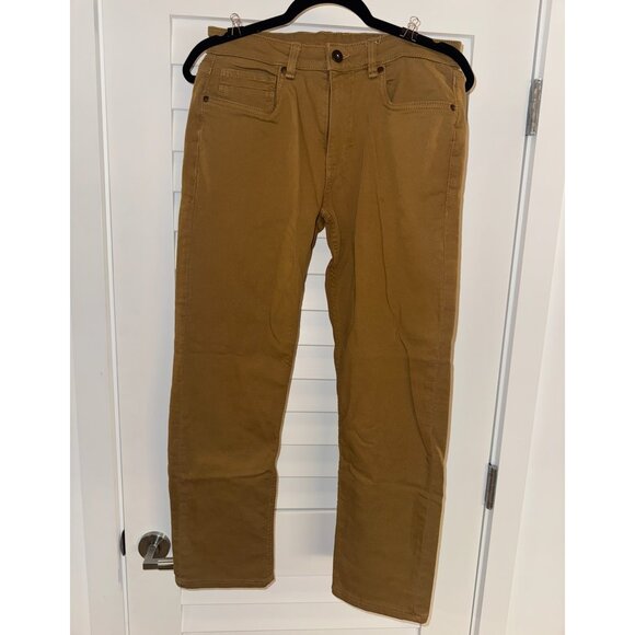 TPJ Men's Denkhaki Athletic Fit Pants (Tobacco Brown, Cotton Blend, 30Wx30L) - Picture 3 of 3